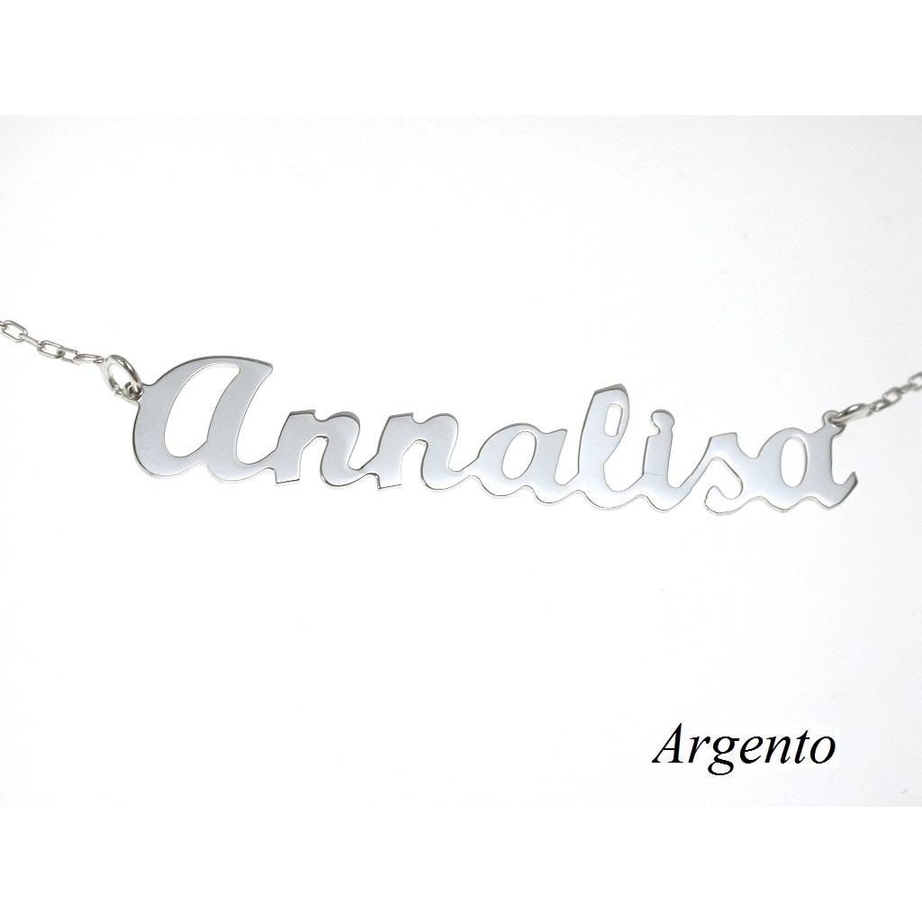 Silver Necklace with name ANNALISA