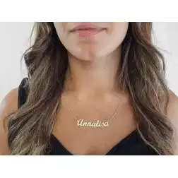 Collana Nome ANNALISA In Argento - Pezzo Unico foto indossata