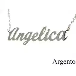 Silver Necklace with name ANGELICA