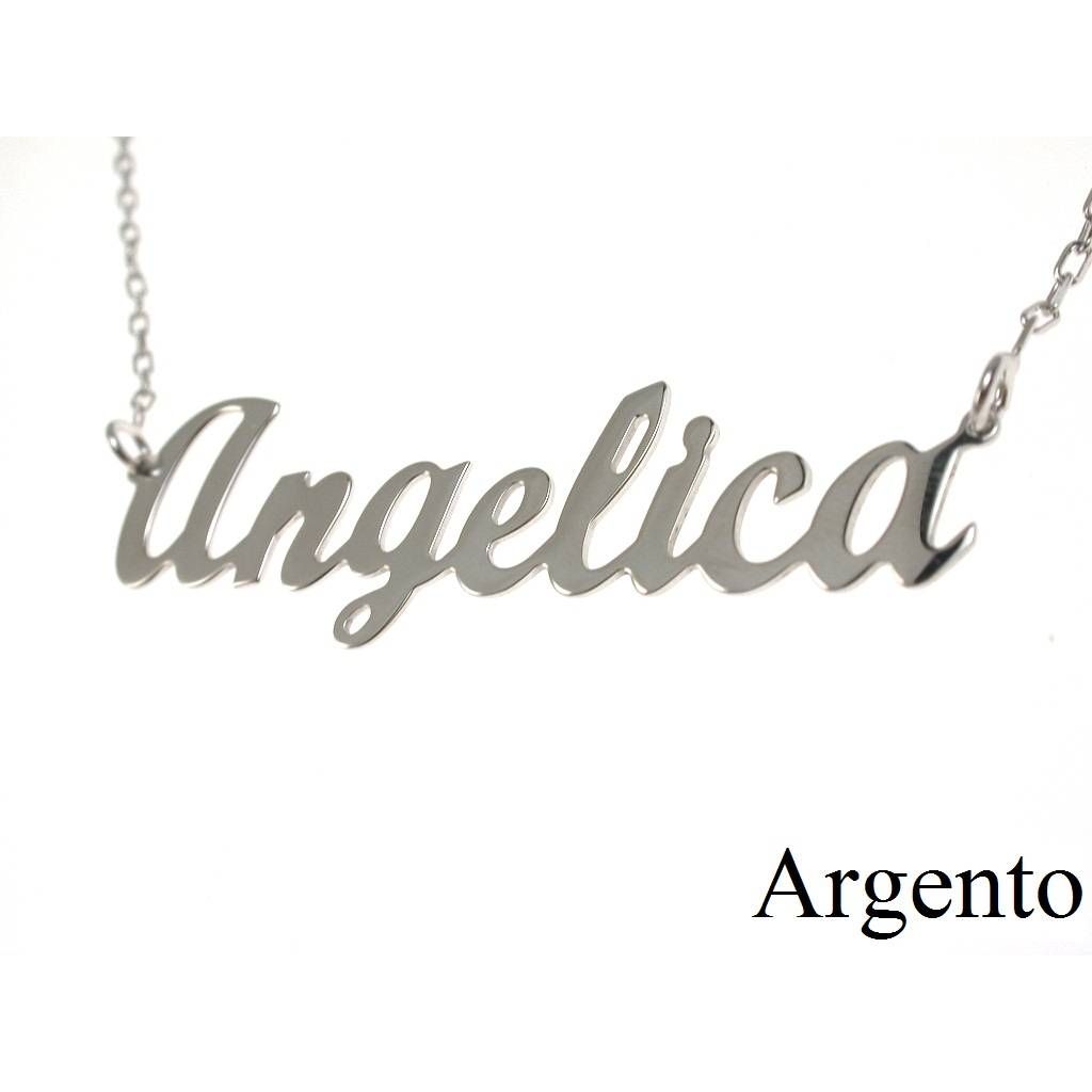 Collana Nome ANGELICA In Argento - Pezzo Unico