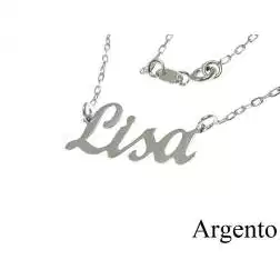 Silver Necklace with name LISA