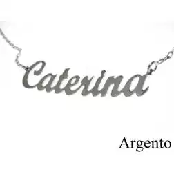 Silver Necklace with name CATERINA
