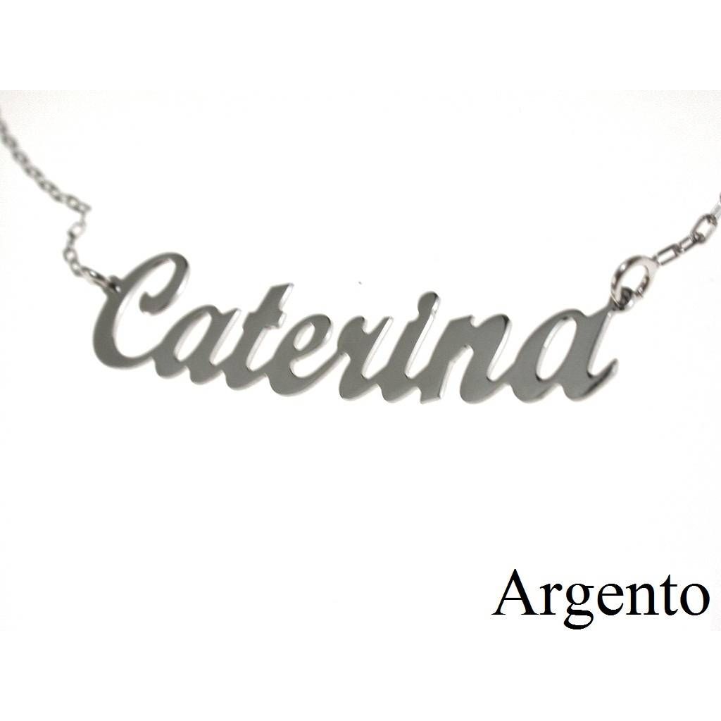 Collana Nome CATERINA in Argento - Pezzo Unico