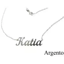 Collana Nome KATIA In Argento - Pezzo Unico
