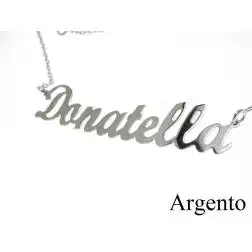 Silver Necklace with name DONATELLA