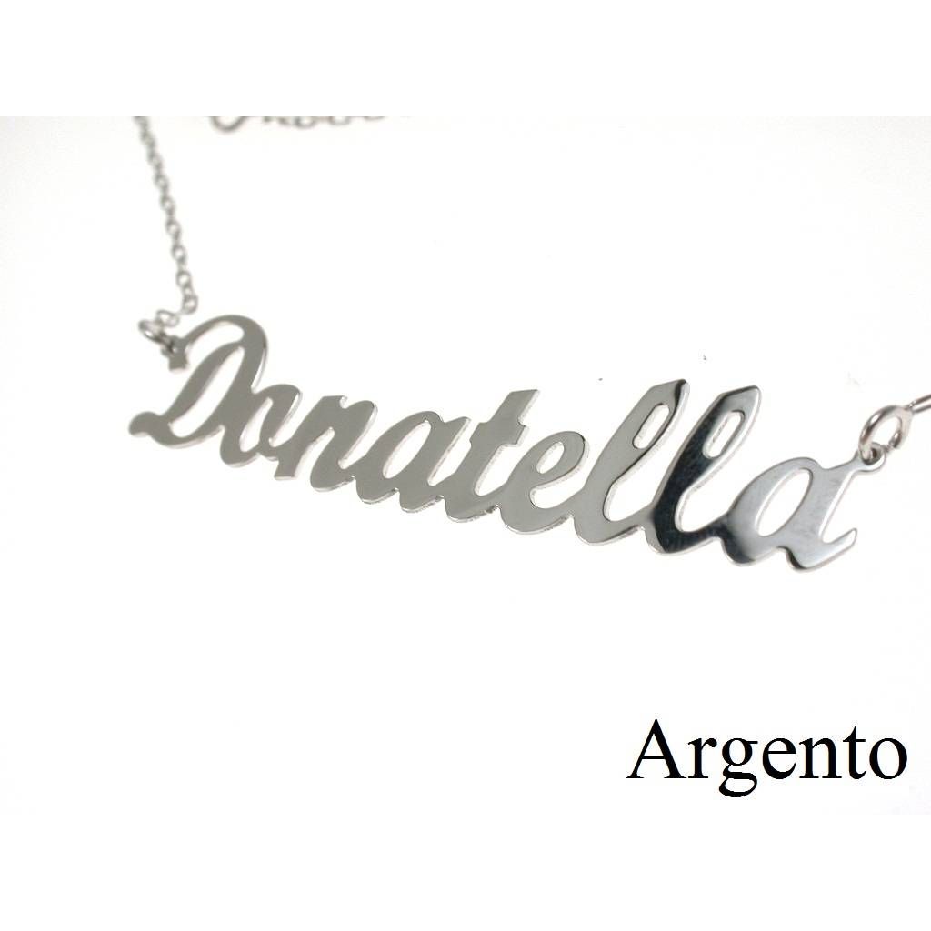 Silver Necklace with name DONATELLA