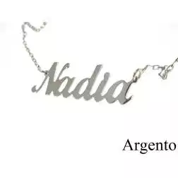 Collana Nome NADIA In Argento - Pezzo Unico
