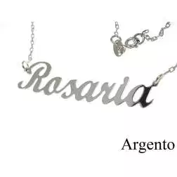 Collana Nome ROSARIA In Argento - Pezzo Unico