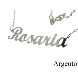 Silver Necklace with name ROSARIA
