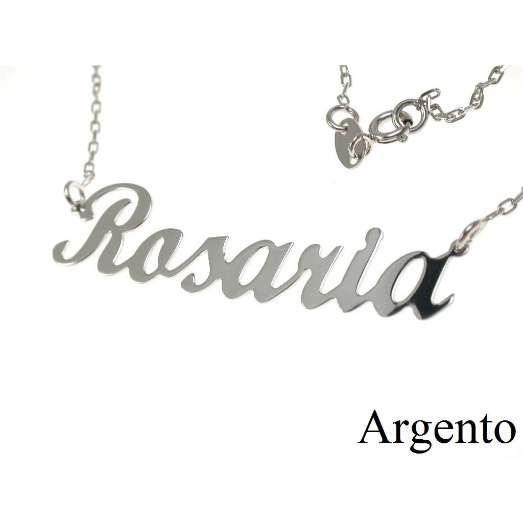 Collana Nome ROSARIA In Argento - Pezzo Unico
