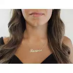 Collana Nome ROSARIA In Argento - Pezzo Unico foto indossata