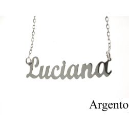 Silver Necklace with name LUCIANA