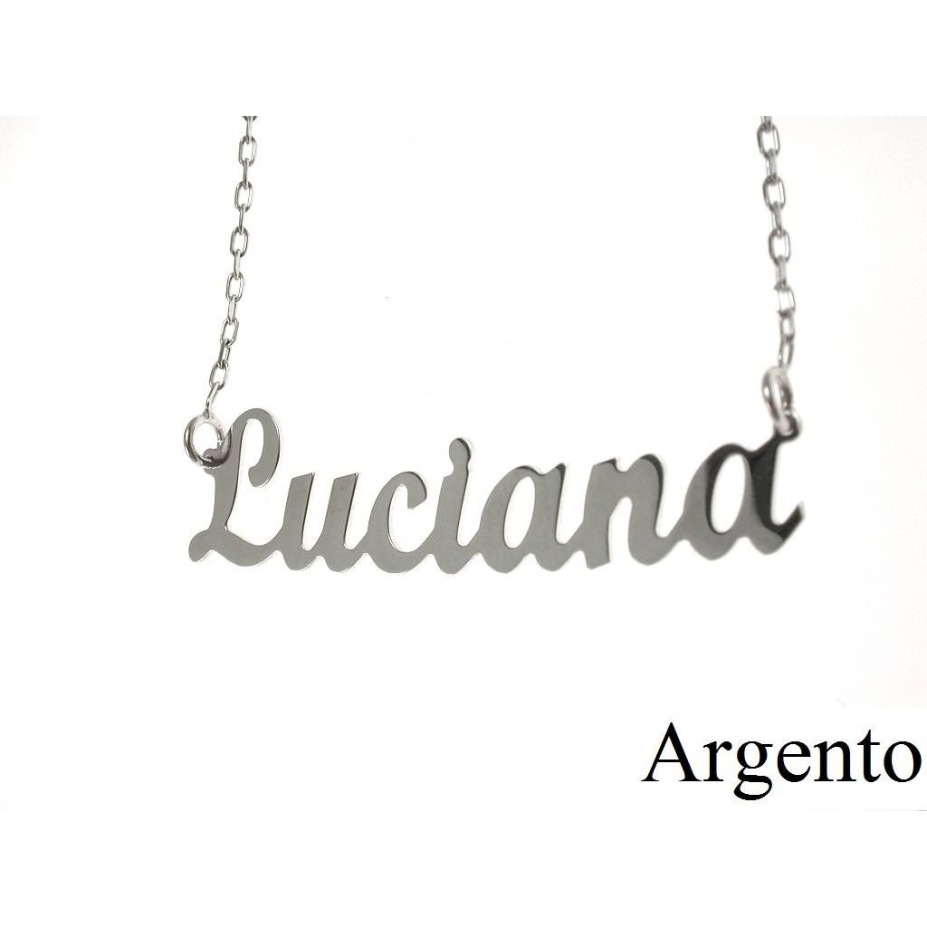 Silver Necklace with name LUCIANA