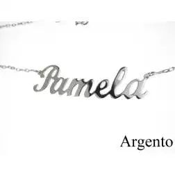 Collana Nome PAMELA In Argento - Pezzo Unico