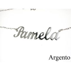 Silver Necklace with name PAMELA