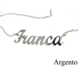 Collana Nome FRANCA In Argento - Pezzo Unico