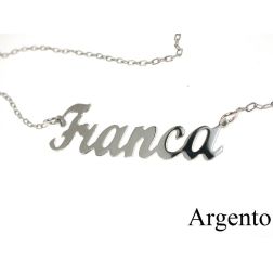 Silver Necklace with name FRANCA