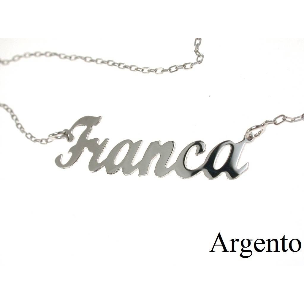 Silver Necklace with name FRANCA