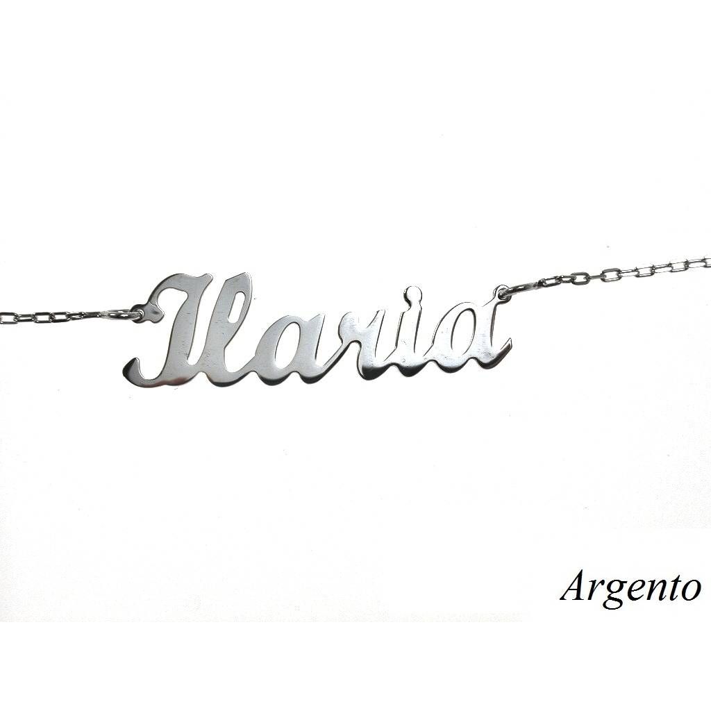 Silver Necklace with name ILARIA