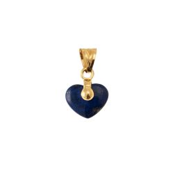 Lapis Lazuli and 18kt Yellow Gold Heart Pendant