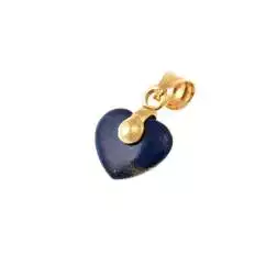 Ciondolo Cuore oro Giallo 18kt e Lapislazzulo