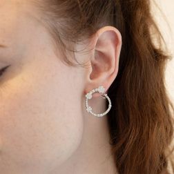 photo of worn Starry Night Earrings