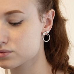 photo of worn Starry Night Earrings