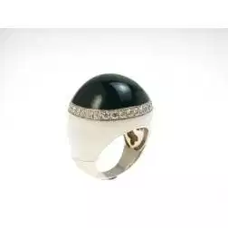 Anello Cupola bianca e nera