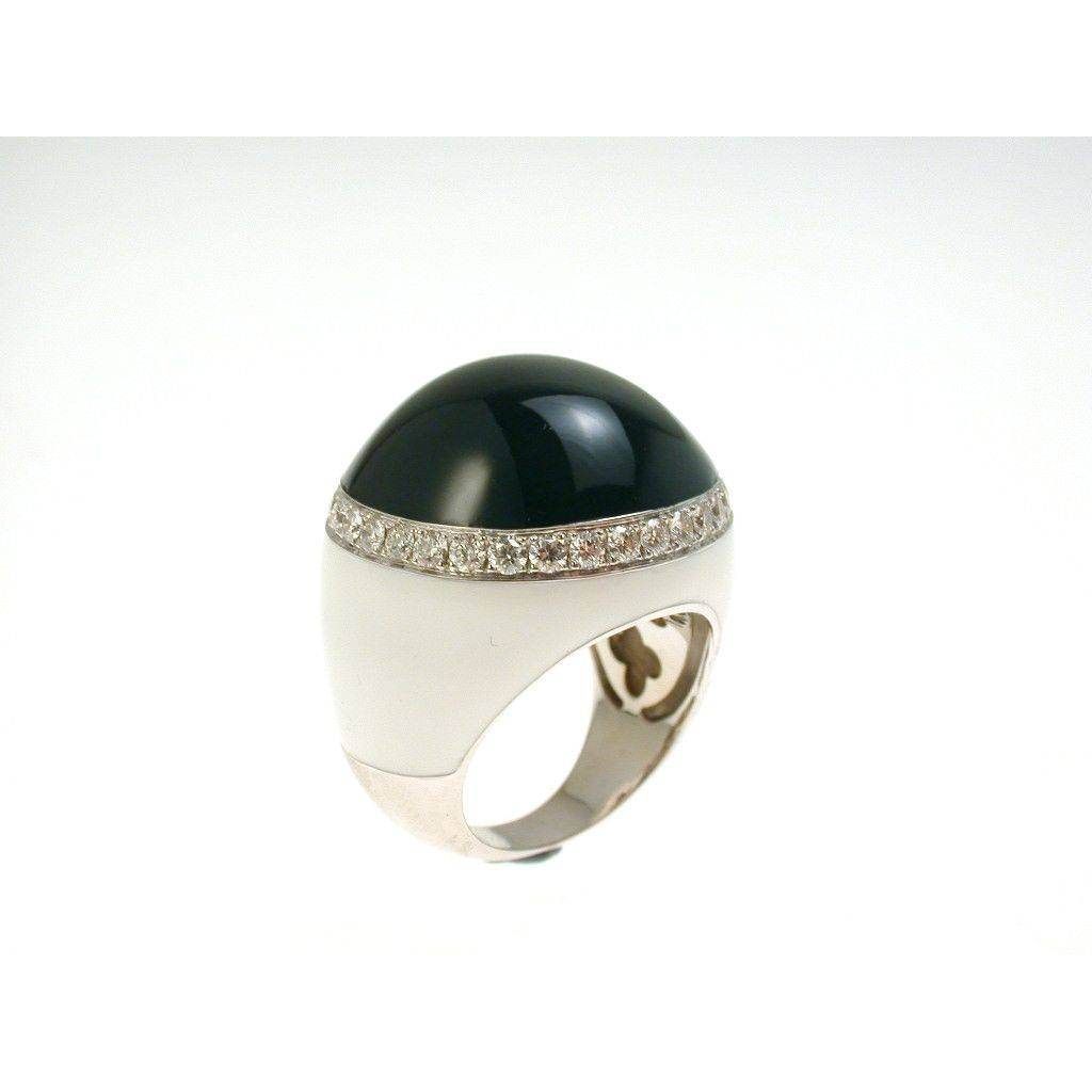 Anello Cupola bianca e nera