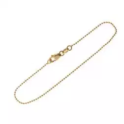Bracciale palline oro giallo 19cm x 1,3mm chiusura moschettone
