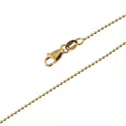 Bracciale palline oro giallo 18,50cm x 1,5mm chiusura moschettone