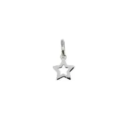 Ciondolo Stella piccola traforata in oro bianco 0,7mm