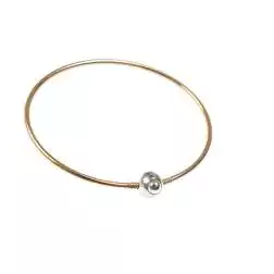 Bracciale Sintesi Diametro 6.30cm Oro Rosa e Bianco