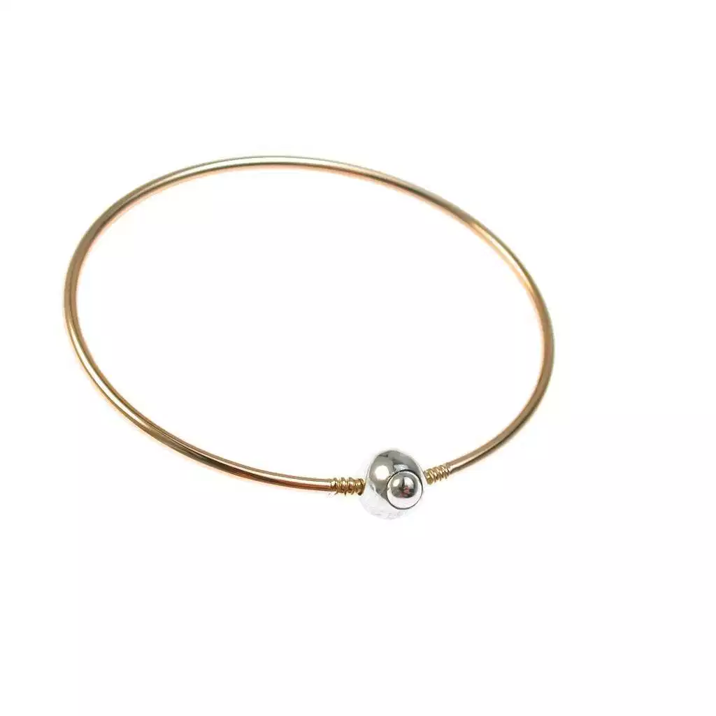 Bracciale Sintesi Diametro 6.30cm Oro Rosa e Bianco