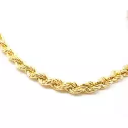 Collana corda in Oro Giallo 61cm x 10mm