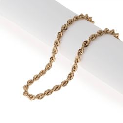 Collana Laccio Corda 70cm x 6mm Oro Giallo
