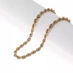 Rope Necklace Yellow Gold Lace 80cm x 6mm Yellow Gold