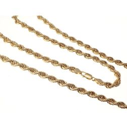 Collana Laccio Corda 80cm x 6mm Oro Giallo