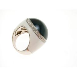 Anello Cupola bianca e nera