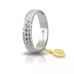 Wedding Band  Bucaneve 4mm White Gold UNOAERRE