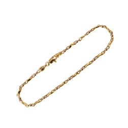 Bracciale maglia Torchon e palline in Oro Giallo e Bianco 18kt