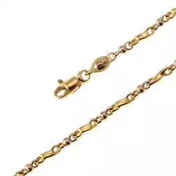 Bracciale maglia Torchon e palline in Oro Giallo e Bianco 18kt