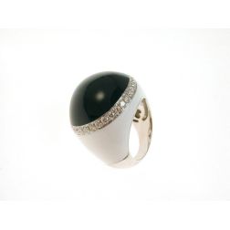 Anello Cupola bianca e nera