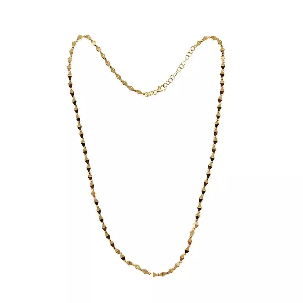 Collana a Rombi Tridimensionali in Oro Giallo