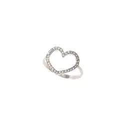 Anello Cuore forato con Zirconi