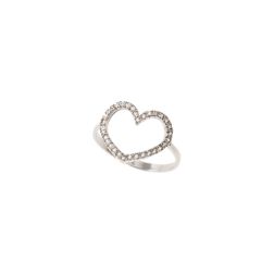 Heart Ring with Zircons
