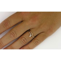 Diamond Solitary Easy White and Rose Gold