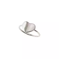 Anello Cuore Oro Bianco