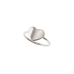 White Gold Heart Ring