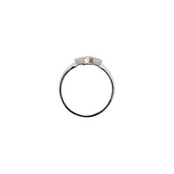 Anello Stella forata con Zirconi oro Bianco